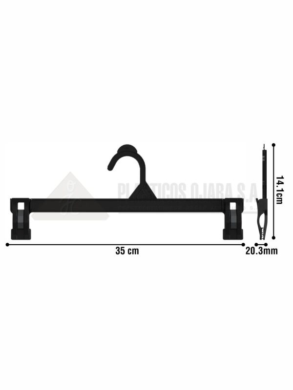 Gancho con pinzas para ropa de adulto 35 cm - Imagen 4