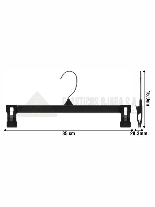 Gancho con pinzas para ropa de adulto 35 cm - Imagen 4