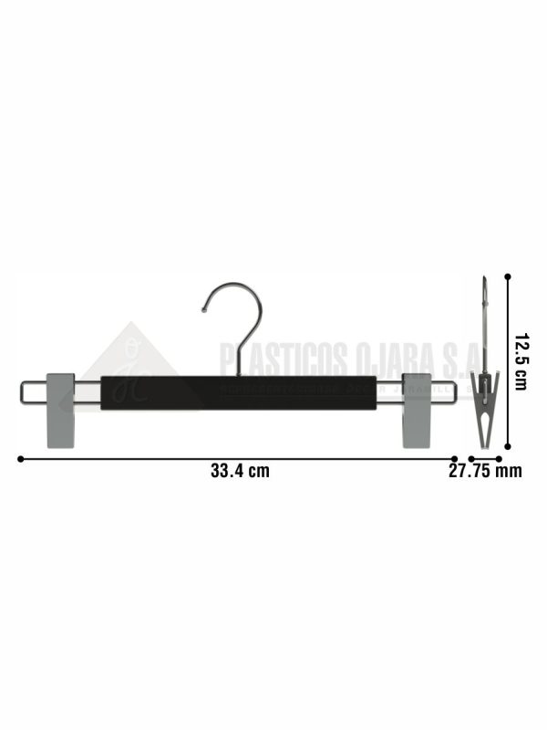 Gancho con pinzas para ropa de adulto 33.4 cm - Imagen 4