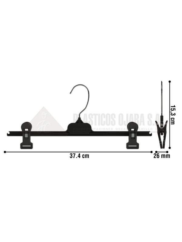 Gancho con pinzas para ropa de adulto 37.4 cm - Imagen 4