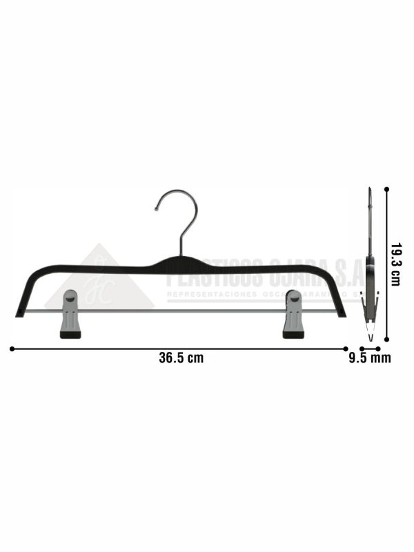 Gancho con pinzas para ropa de adulto 36.5 cm - Imagen 4